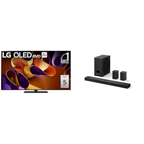 Image of LG 55 inch OLED evo G4 Series 4K Smart TV Bundle with 5.1.3ch Dolby Atmos Soundbar and Wireless Rear Speakers