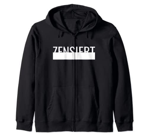 Zensiert schwarz weiß Kapuzenjacke Cover