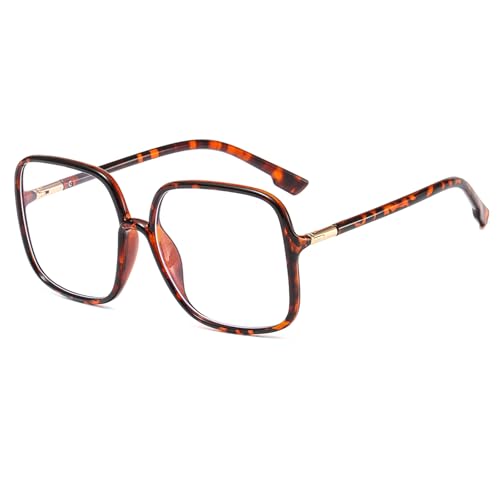 YAMEIZE Gafas de Bloqueo de Luz Azul Oversized Montura Cuadrada