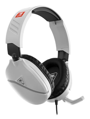 Image of Turtle Beach Recon 70 Wired Gaming Headset - Licensed for Nintendo Switch 2, Nintendo Switch /Lite /OLED, Flip-to-Mute Mic, Adjustable, Lightweight headphones, On-Ear Controls, 40mm Drivers, Black /White
