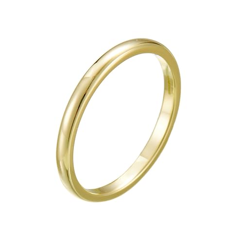 Bague fine polie en or véritable 18 carats, la quintessence du luxe épuré