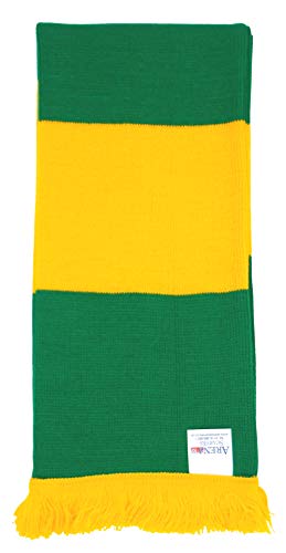 United Fans Scarf in Newton Heath Style Green and Gold Traditional Stripes