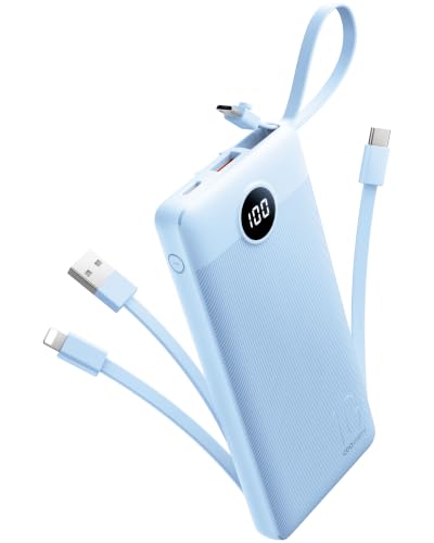 Coowisty 10000mAh Power Bank, USB C Portable Charger, Blue