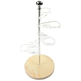 RUNROTOO アクリル製アイスクリームコーンホルダーラック 8穴 安定した卓上スタンド 大型フラット形状 アイスクリームコーンやポップコーン用 店舗やピクニックのディスプレイに最適