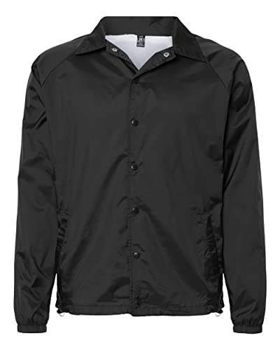 Burnside Mens Mentor Coaches Jacket, XL, Black