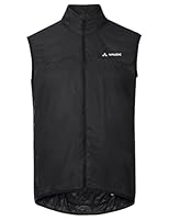VAUDE Fahrradweste Matera Air Vest - ultraleichte Windweste Radsport Herren, wasserabweisende Weste Rennrad Herren, winddichte Sportweste reflektierend - black, XL