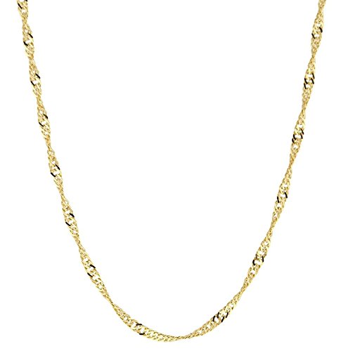 PRINS JEWELS 14 Karat / 585 Gold Singapur Kette Licht