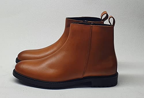 Image of Voguish Men's Zip Leather Chelsea Boots