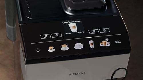 Siemens, vollautomatische Kaffeemaschine, EQ500, Home Connect, AromaDouble Shot, AutoMilk Clean, CeramDrive, KaffeeeSelect Display, oneTouch DoubleCup, Edelstahl/schwarz, TP516RX3 – Bild 5