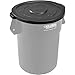Global Industrial 55 Gallon Garbage Can Lid, Black