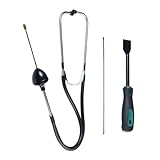 Motor Stethoskop, KFZ Motor-Diagnosegerät, Maschinen Diagnosegerät, Hörgerät für Motorgeräuscherkennung, Fehlersuche, Prüfgerät, KFZ Werkzeug für Auto, Motorrad und LKW, Inklusive Zylinderabstreifer