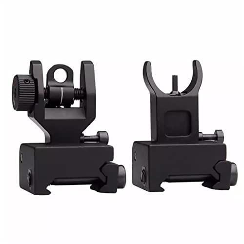 通用 Low Profile Adjustable Flip Up Front Rear Iron Sight Set Rapid Transition AR15 Iron Sights - Image 7