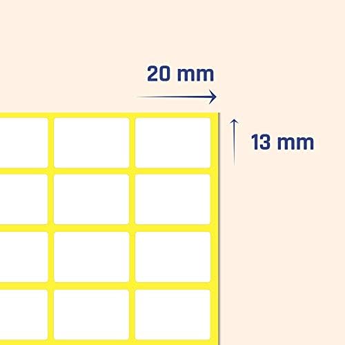 0.5" x 0.75", 1000 Pack, Matte White Labels Stickers - for Price Labels