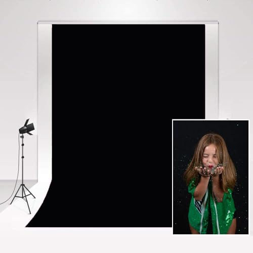 Fond de studio noir 3x3m en tissu épais anti-pli pour shooting photo