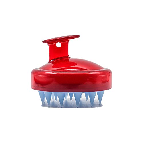 Asissia Shampoo Brush | Hair Scalp Massager, Soft Silicone Scalp Care Brush [Wet & Dry] Perfect for Men, Women, Kids and Pets(Red)