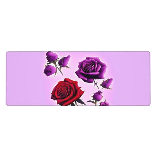 Tapis de souris ordinateur portable résistant à l'usure, grand tapis de clavier rose