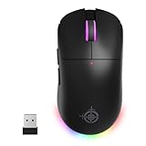 MAGIC-REFINER G6 Wireless Gaming Mouse,24000 DPI Adjustable,72g Lightweight Mouse,1000Hz Polling Rate,Tir-Mode BT/2.4G/ Wired Gaming Mouse,750mAh Battery,with Grip Tape for Gamer/Office/PC/Mac,Black