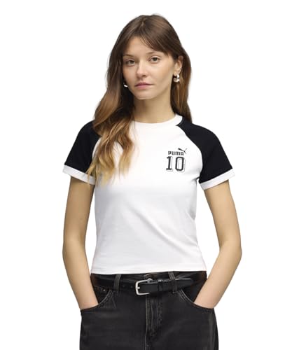 T-Shirt de sport PUMA Future Archive ringer moulant blanc et noir