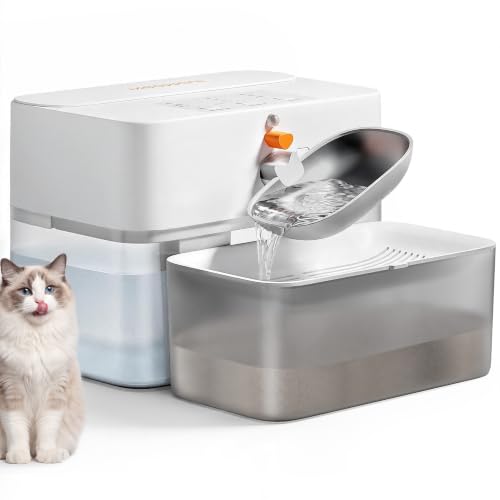 Cat Water Fountain Filterless Wastewater Separation, Sensor Mode DROPS TO - image 1