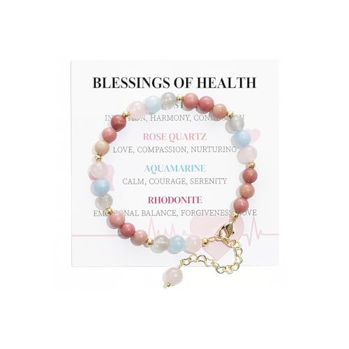 Emibele Pregnancy Gifts for Expecting Mom, Crystal Bracelet First Time Mom Gifts, Healing Natural Stone Jewelry for New Mother, Hope Bracelet Pregnancy Must Haves, Mother's Day Jewelry Present