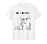 He Is Risen Jesus Basketball Tee