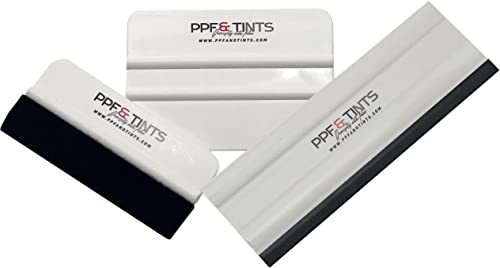 Window Tint, Vinyl, PPF Squeegee Kit, Scratch-Proof, Small Felt Edge Squeegee, Medium Easy Grip Squeegee, Long Rubber Edge Squeegee, Full Window Cleaning Preparation and Installing kit
