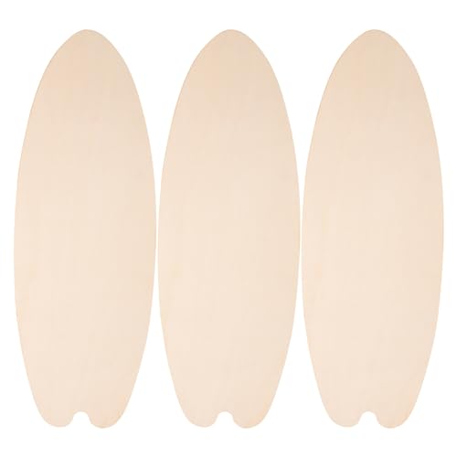 PRETYZOOM Planche De Surf En Bois À Suspendre 3 Pièces En Forme De Planche De Surf Découpes Artisanales En Bois Vierge Signe De Planche De Surf Pour Mariage...