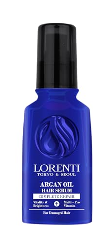 LORENTI TOKYO & SEOUL Serum de Argán para el cabello, 125 ml, para tratamiento antiencrespamiento de cabello seco, quebradizo y dañado, sueros para el cuidado del cabello, tratamiento con aceite para