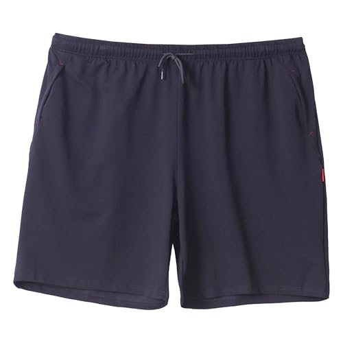 PHJTOMK Men's Big Tall Dry Fitted Active Athletic Performance Shorts Jersey Pocket Short Running Workout Activewear (Black,5X-Large)