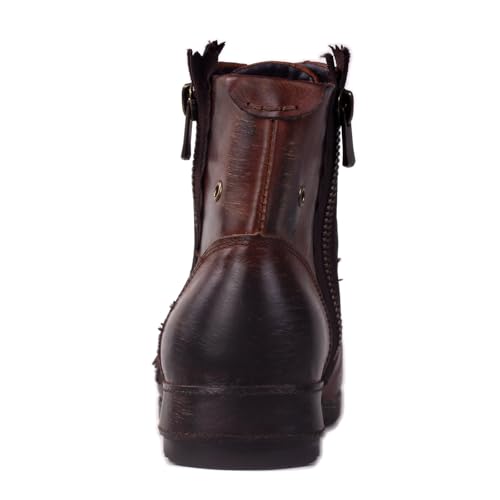 Metal Braun Chukka-Stiefel für Männer Schnürstiefel Motorrad Casual Leder Kleid Stiefelette für Männlich Mode CD-5008-8-Metal-Brown-DE-R – Bild 4