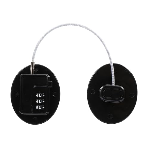 Mipcase Cerradura de Seguridad con para Puertas y Bloqueo Infantil sin Taladro para Frigorífico Armario Archivo y Ventana Resistente y Fácil de Instalar Color Negro