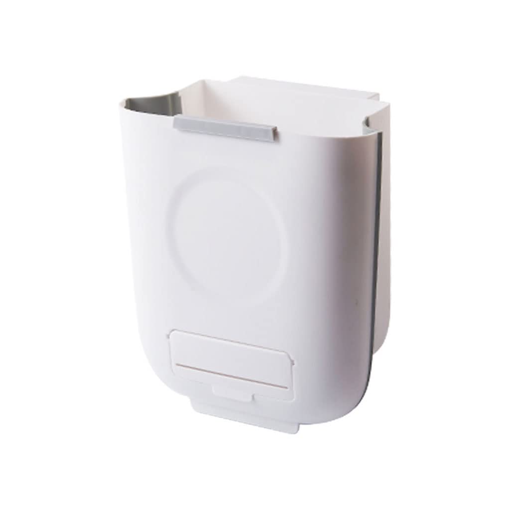13L Foldable Trash Can Cabinet Door with Scraper Access Bag Hanging Wall Mount Kitchen Wastebin