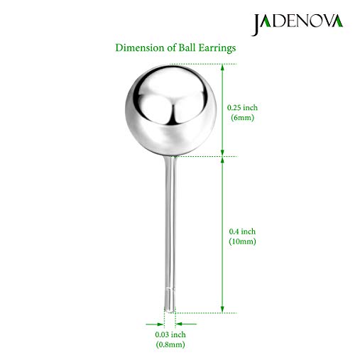JADENOVA 925 Sterling Silver Earrings Silver Studs Ball Earrings for Women2