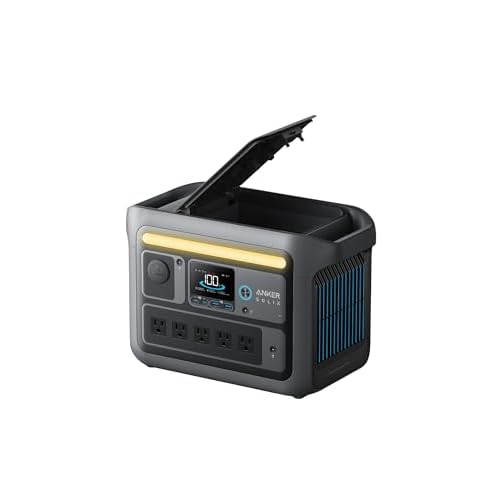 Anker SOLIX C800 Portable Power Station, 1200W (Peak 1600W) Solar Generator, Full Charge in 58 Min, 768Wh LiFePO4 Battery for Outdoor Camping, RVs, Road Trip, and Power Outages (Optional Sol