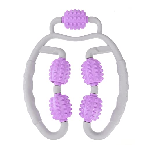 FOMIYES Leg Massage Roller Muscle Roller Massaging Roller Leg Roller Stick Handheld Massager Roller Massager Fitness Roller Yoga Leg Clamp Scroll Wheel Auxiliary Supplies Abs Purple