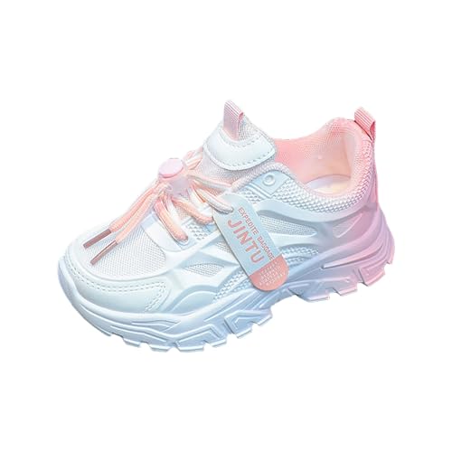 IWIHMIV Kids Athletic Shoes Running Shoes for Boys Girls Lightweight Sneakers Lace-up Tennis Shoes Breathable Walking Shoes