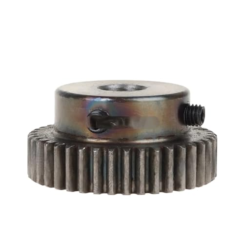 Bevel Gear Pinion Hardware Mechanical 2pcs Boss-25mm Spur Gear Rack Pinion 40-Teeth M1 Bore Dia 6/6.35/7/8/10/12/12.7/14/15/16/17/19/20mm Straight Teeth Positive(12.7mm)