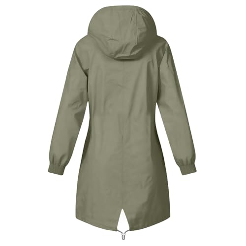 ABABC Rain Jacket Women Zip Up Long Sleeve Hooded Waterproof Jacket Casual Lightweight Outdoor Raincoat with Pockets3