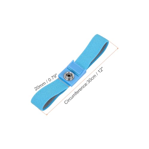 Image of MECCANIXITY ESD Anti Static Wrist Strap 12 inch Circumference Adjustable Antistatic Bracelet Set Wire Alligator Clip for Computer Electronics Repair