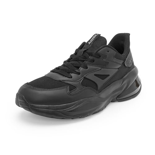 Image of Red Tape Men's Sneakers Black Round Toe Lace-Up Comfort Grip