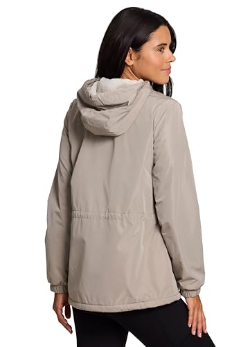 Avalanche Women's Rain Jacket with Zipper Pockets, Faux Fur Lined Rain Coat Sherpa Lined Coat Quick Drying Hiking Jacket2