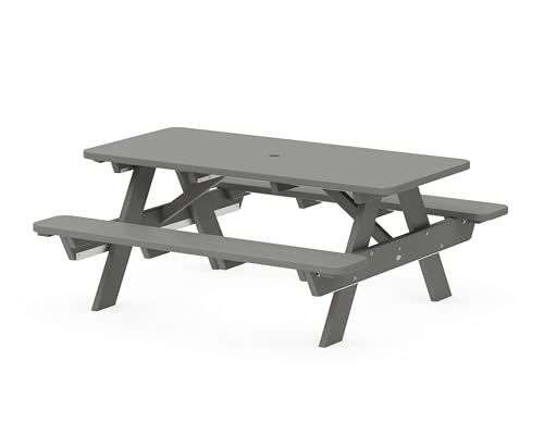 POLYWOOD® Park Picnic Table, Slate Grey