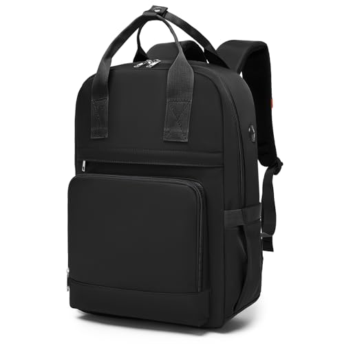 Kono Mochila para Ordenador Portátil 15,6 Pulgadas para Mujer, Negro