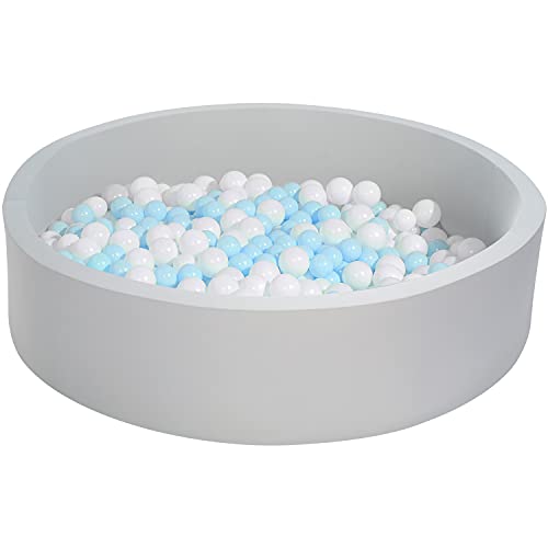 Uhappyee Extra Large Soft Ball Pit For Toddler, 51 X 11.8 In Foam Ball Pit For Baby Kids Soft Round Ball Pool Children Toddler , Indoor Memory Sponge Round Ball Pit Without Balls - White #TOP1