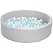 UHAPPYEE Extra Large Soft Ball Pit for Toddler, 51 x 11.8 in Foam Ball Pit for Baby Kids Soft Round Ball Pool Children Toddler , Indoor Memory Sponge Round Ball Pit Without Balls - Gray