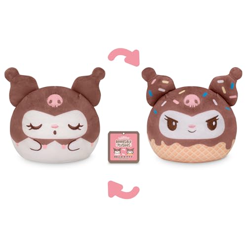 Image of TeeTurtle Reversible Sanrio Kuromi Ice Cream 4 Inch Flip Plush
