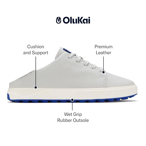 Image of OluKai Wailea Women's Golf Shoes, Spikeless Golf Shoes, Supple Full-Grain Leather & Contoured Footbed, Waterproof & Stain-Resistant