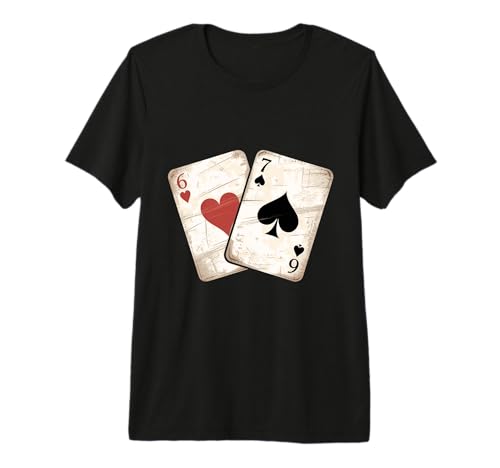 Six Seven Playing Cards Vintage 67 Funny Meme Classic Humor Premium Tri-Blend T-Shirt