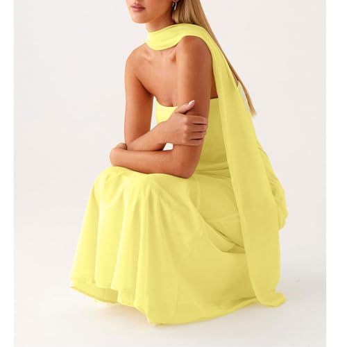 Image of Women Strapless Floral Dress with Sarf Mesh Tube Maxi Dress Summer Cocktail Wedding Guest