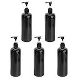 KAJNBN 5 Stück Pack 500ml Pumpflaschen aus Langlebigem Kunststoff Druckpumpenspender für Shampoo und Flüssigseife Nachfüllbar Sicher und Leicht zu Bedienen für Zuhause und Outdoor
